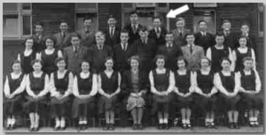 Rothwell Grammar School - Baz is standing between Brian Williams and Jack Berry